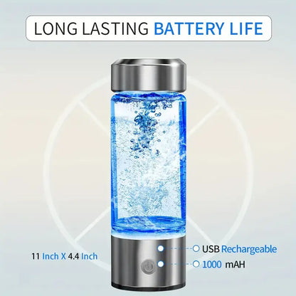 Hydrogen Glass Water Bottle